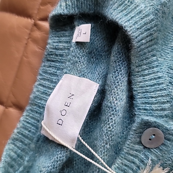 Doen Petra Cardigan - Bleu Menthe - L - Picture 4 of 11